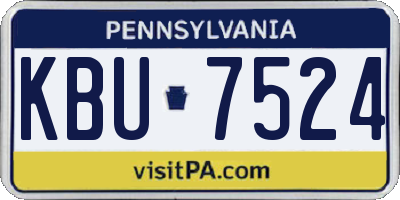 PA license plate KBU7524