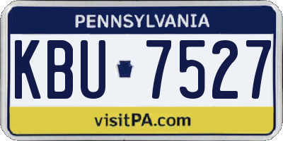 PA license plate KBU7527
