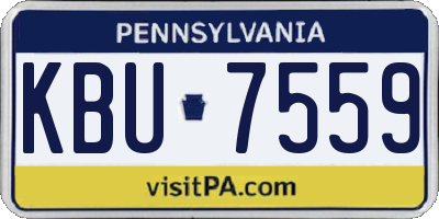 PA license plate KBU7559