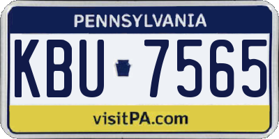PA license plate KBU7565