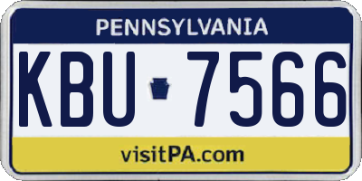 PA license plate KBU7566