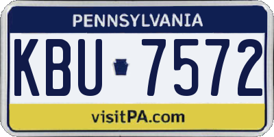 PA license plate KBU7572