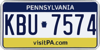 PA license plate KBU7574