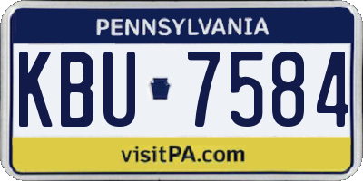 PA license plate KBU7584