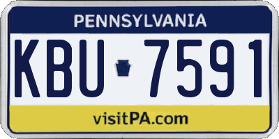 PA license plate KBU7591