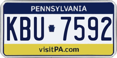 PA license plate KBU7592