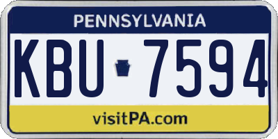 PA license plate KBU7594