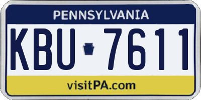 PA license plate KBU7611