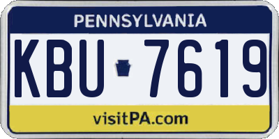 PA license plate KBU7619