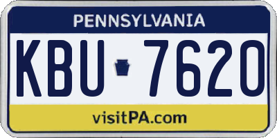 PA license plate KBU7620