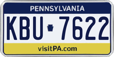 PA license plate KBU7622