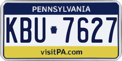PA license plate KBU7627