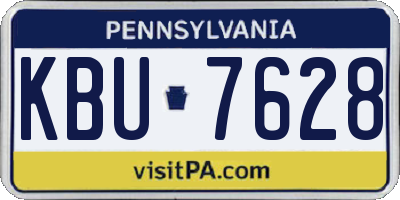 PA license plate KBU7628