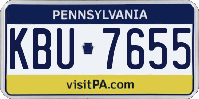 PA license plate KBU7655