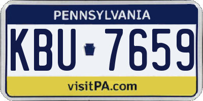 PA license plate KBU7659