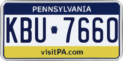 PA license plate KBU7660