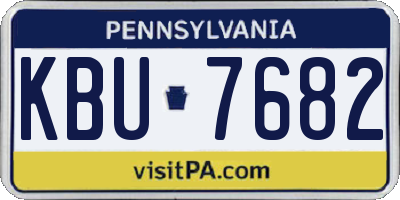 PA license plate KBU7682
