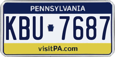 PA license plate KBU7687