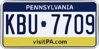 PA license plate KBU7709