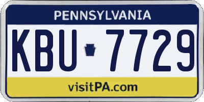PA license plate KBU7729