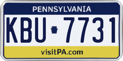 PA license plate KBU7731