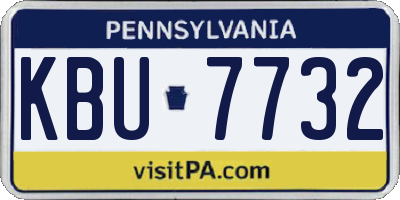PA license plate KBU7732