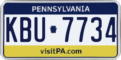 PA license plate KBU7734