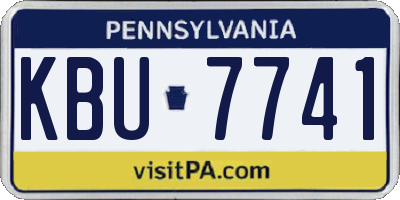 PA license plate KBU7741