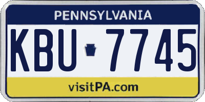 PA license plate KBU7745