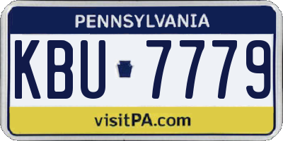 PA license plate KBU7779