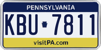 PA license plate KBU7811