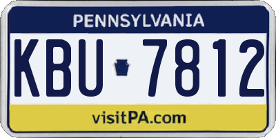PA license plate KBU7812