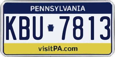 PA license plate KBU7813