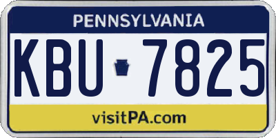 PA license plate KBU7825