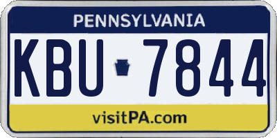 PA license plate KBU7844