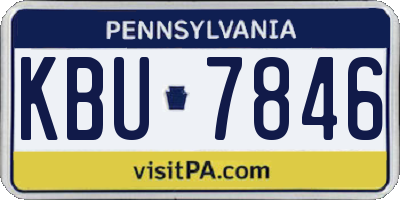 PA license plate KBU7846