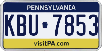 PA license plate KBU7853