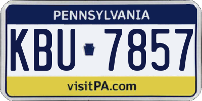 PA license plate KBU7857