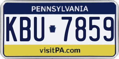 PA license plate KBU7859