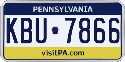 PA license plate KBU7866