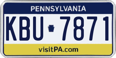 PA license plate KBU7871