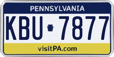 PA license plate KBU7877