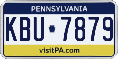 PA license plate KBU7879