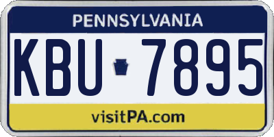 PA license plate KBU7895