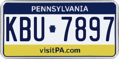 PA license plate KBU7897