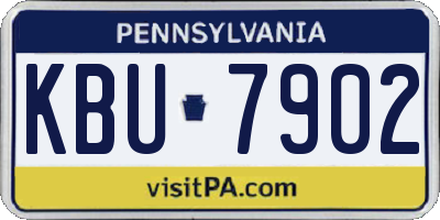 PA license plate KBU7902