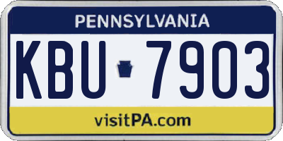 PA license plate KBU7903
