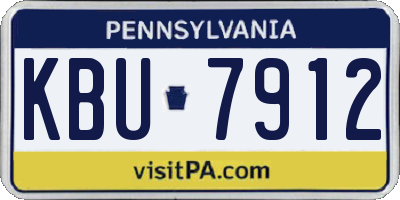 PA license plate KBU7912