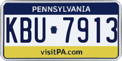 PA license plate KBU7913