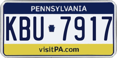 PA license plate KBU7917